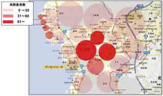 患者動向調査：来院患者傾向マップ